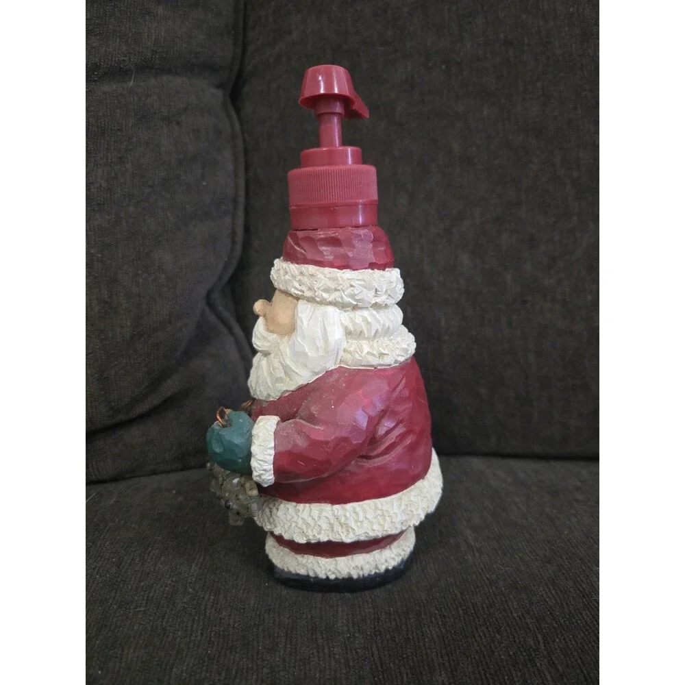 Whimsical Santa Claus Soap Lotion Pump Dispenser Ceramic Christmas Decor